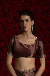 The Mehek Saree Made From Premium Tissue Chiffon Offers A Luxurious Feel with Smooth Texture